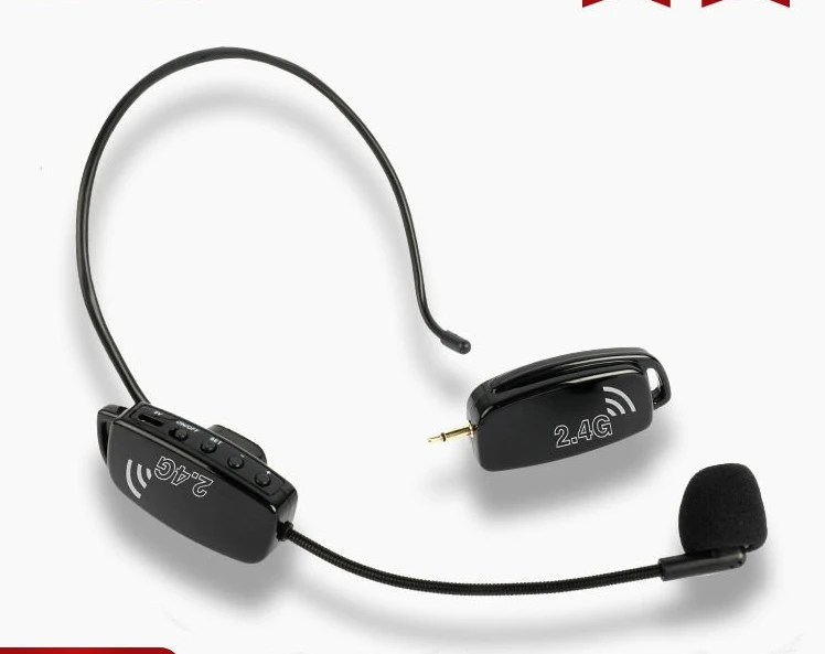 Bluetooth 2.4G professional wireless outdoor portable head-mounted condenser microphone live recording Karaoke