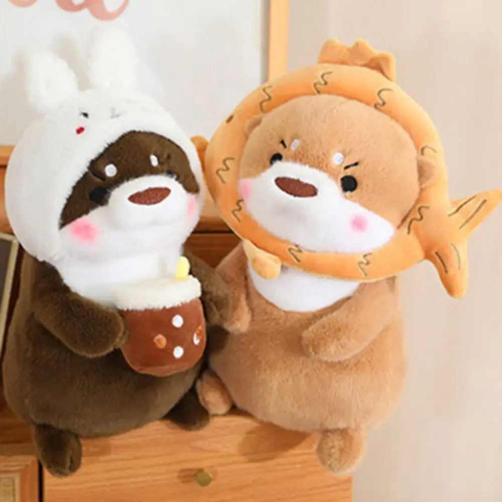 

Мягкая плюшевая игрушка-оттлер с дизайном головного убора, 30/40 см, мультяшная игрушка-животное, милый дизайн, трансформируемая игрушка-оттлер в стиле каваи