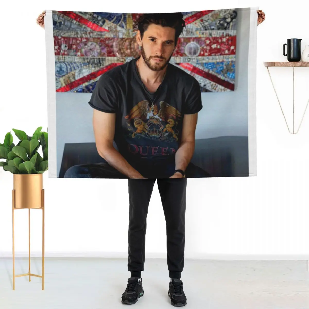 

Ben Barnes on his Piano Throw Blanket Cozy Microfiber Throw Blanket for Home Bedroom