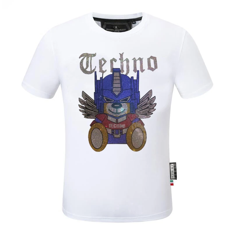 Harajuku Rhinestones Men tshirt Fashion men tshirt Style Clothes