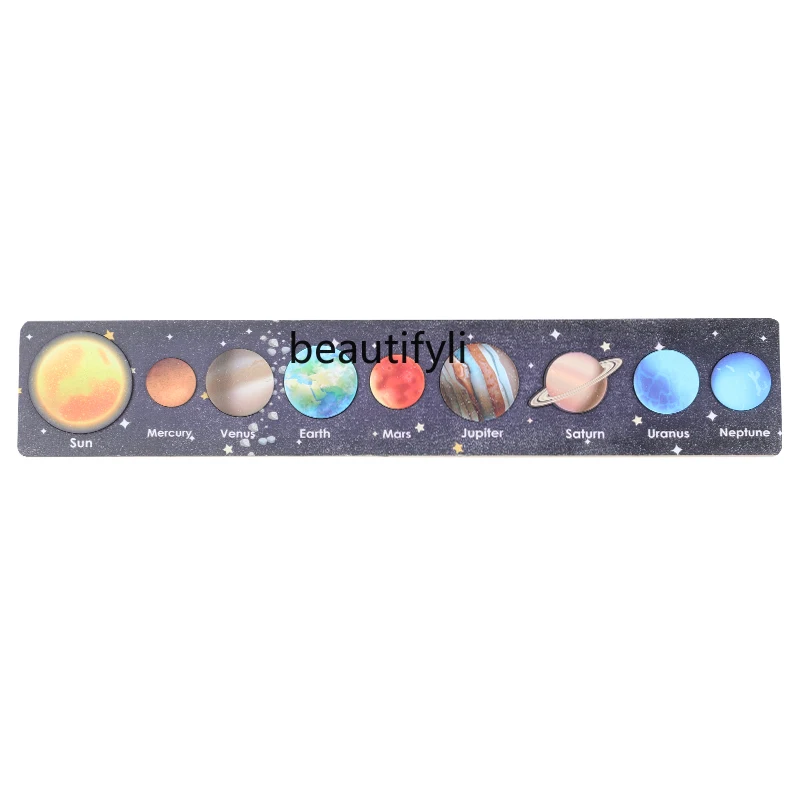 Wooden matching board Children's early education educational learning astronomical knowledge toys