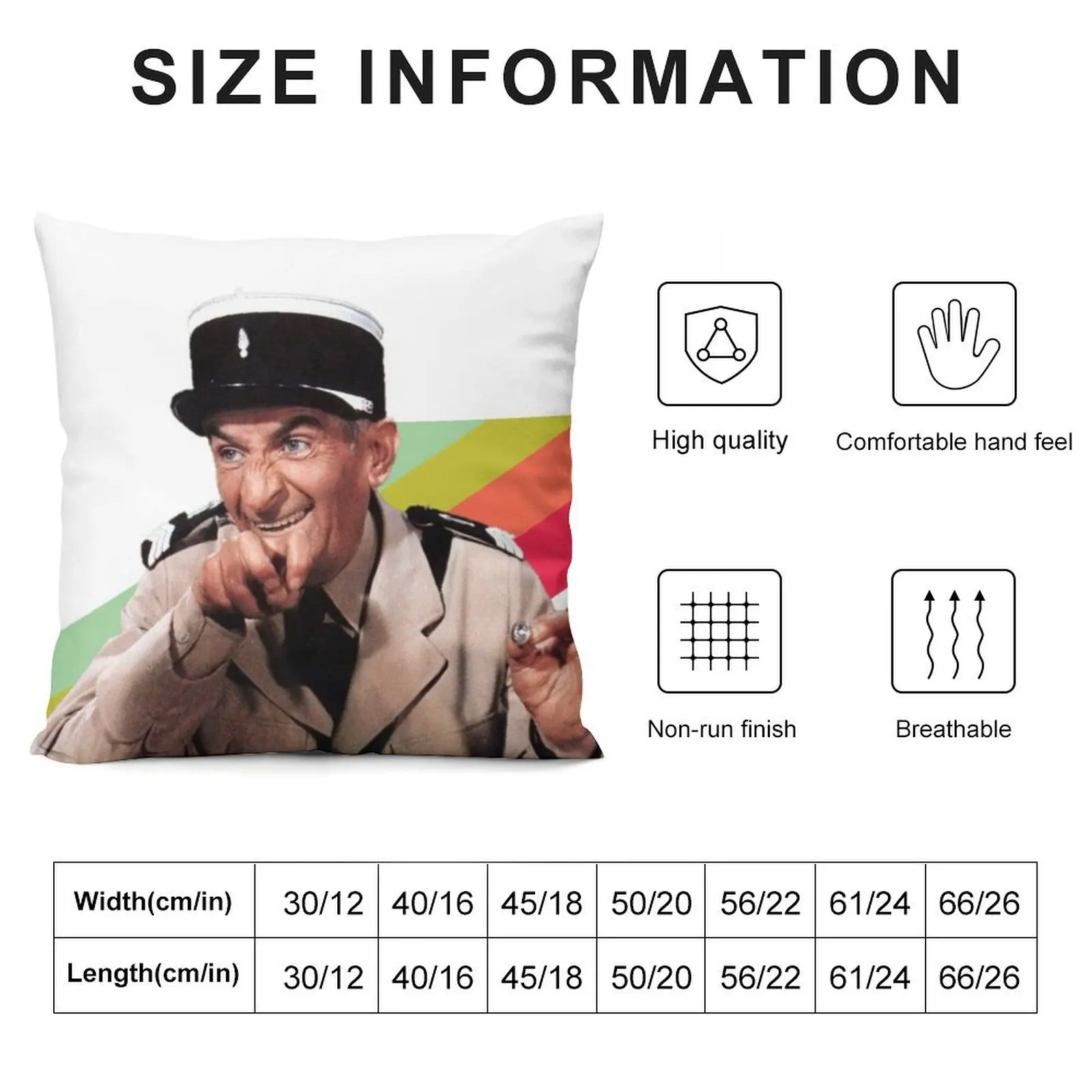 Louis de Funes Grimace Throw Pillow autumn pillowcase Christmas Pillowcase pillow