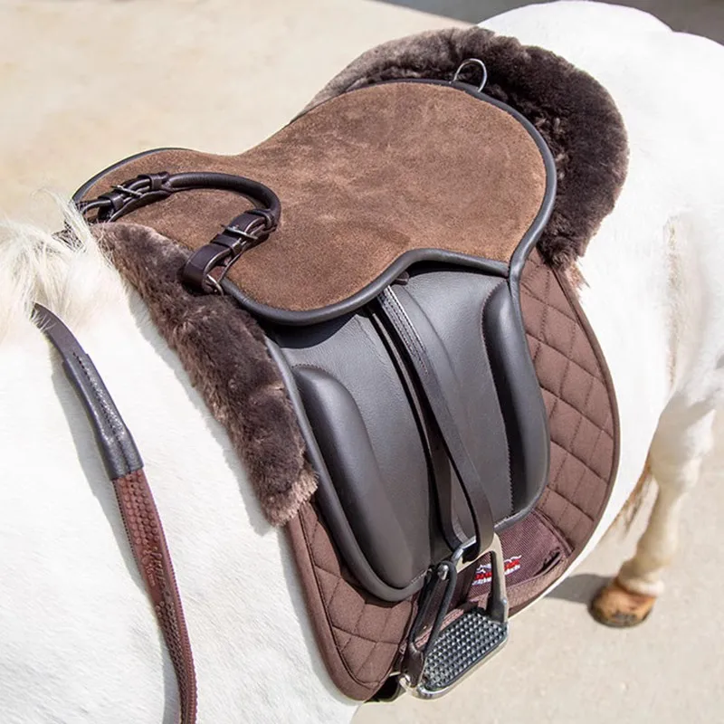 Foldable saddle Super light saddle for children Cowhide saddle equestrian equipment horse riding saddle 8201008