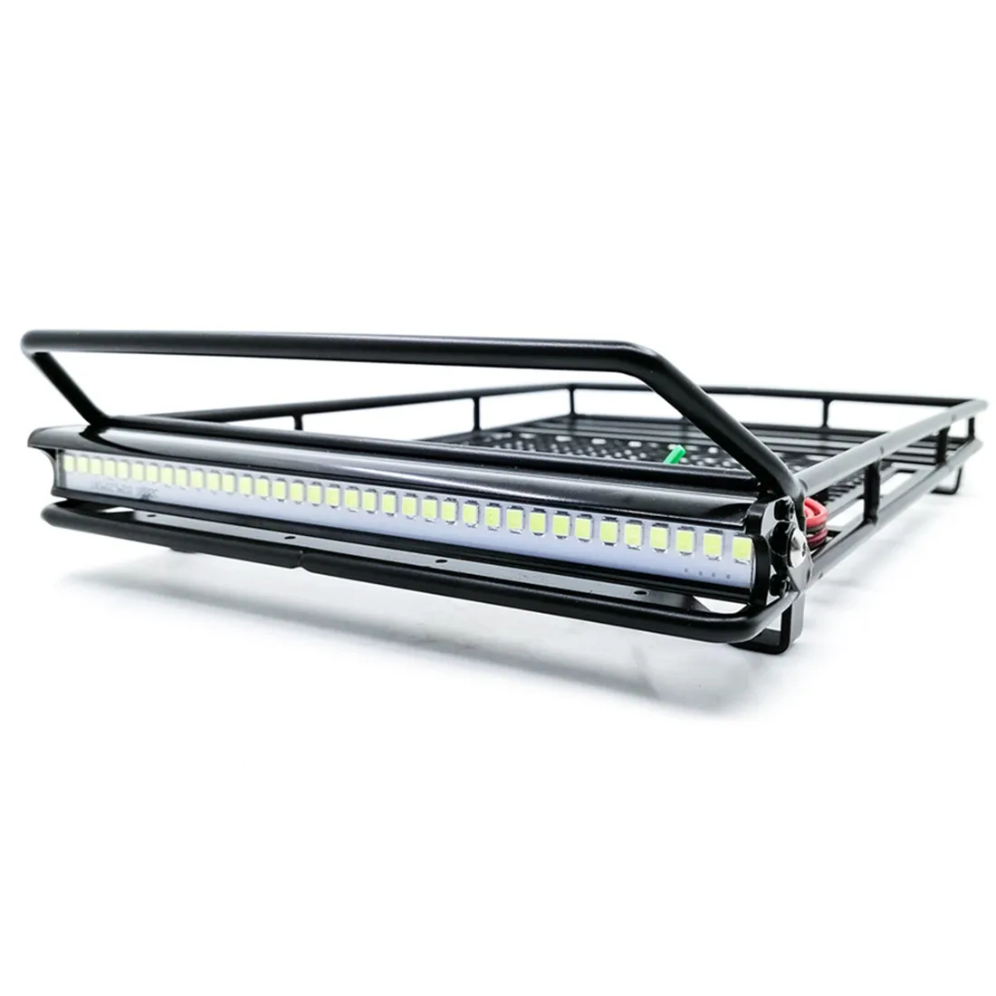 

Metal Roof Rack Luggage Carrier & 36 LED Spotlight bar For 1/10 RC Car Trx4 RC4WD Cherokee Wrangler Axial SCX10