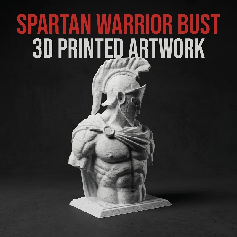 Mini Spartan Warrior Bust Statue 3D Print Greek Hoplite Soldier Figurine Bookshelf Desktop Ornament Decor Ancient Rome Sculpture