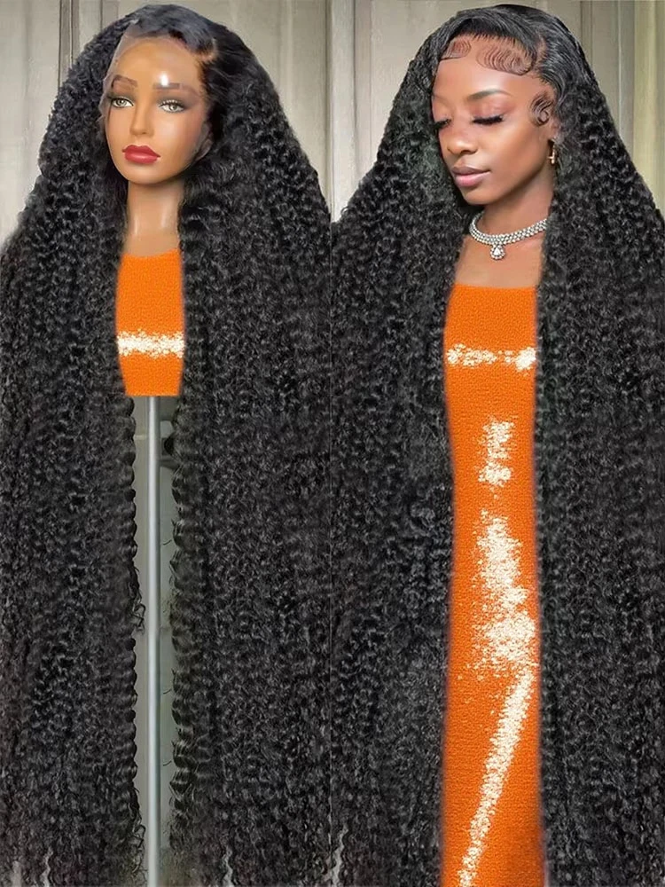 Peruka z ludzkich włosów, głęboka fala, 30-40 cali, typu lace front 13x4 lub 13x6, gęstość 250, kręcone włosy, peruka full lace frontal 360, dla czarnoskórych kobiet.
