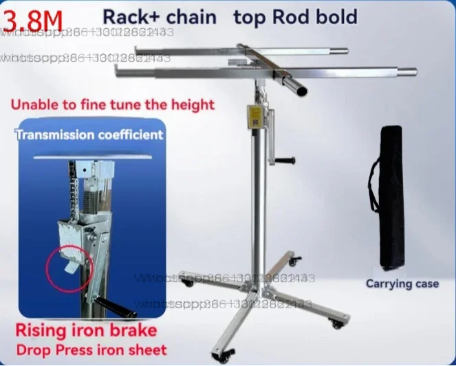 3.8m/4.1m Electric Manual 3-in-1 Multi-function Gypsum Board Lift Ceiling Artifact Woodworking Decoration Stainless Steel Tool