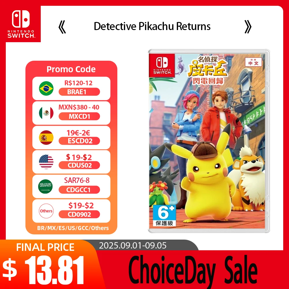 Detective Pikachu Returns Nintendo Switch Game Deals 100% Original Physical Game Card Single Player Adventure Genre for Switch