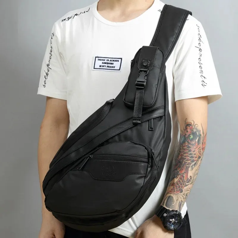 High Quality Casual Shoulder Fashion Men's Multifunctional Crossbody Chest Bag Men's Waterproof Nylon Crossbody Backpack Rucksac