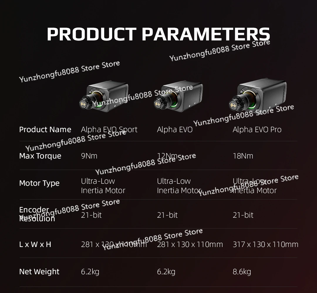 قاعدة عجلة Simagic Alpha EVO 9Nm / 12Nm / 18Nm قاعدة عجلة القيادة لمحاكاة السباق