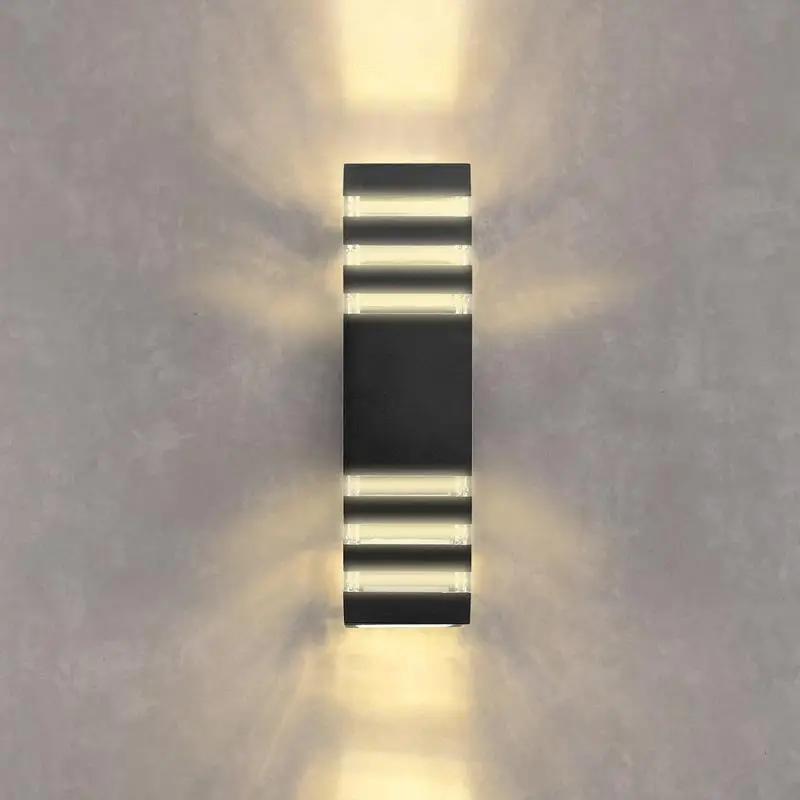 في الهواء الطلق حتى أسفل E27/GU10 وحدة إضاءة LED جداريّة مصباح الألومنيوم مقاوم للماء حديقة الجدار الخارجي الإضاءة الشرفة درج الممر الشمعدان أضواء #6