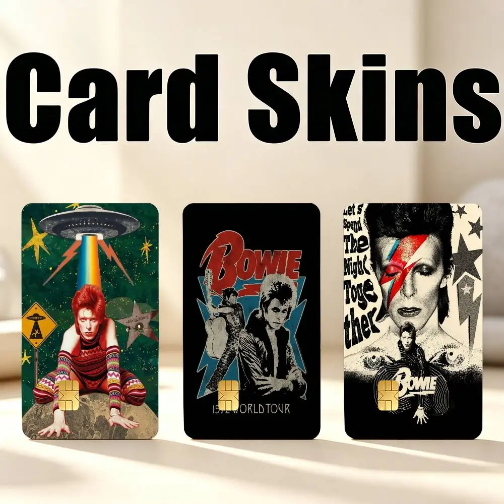 David Bowie Ziggy 70s glam rock 1Set 4Pcs Waterproof Card Skin Stickers for Credit Bus IC Cards