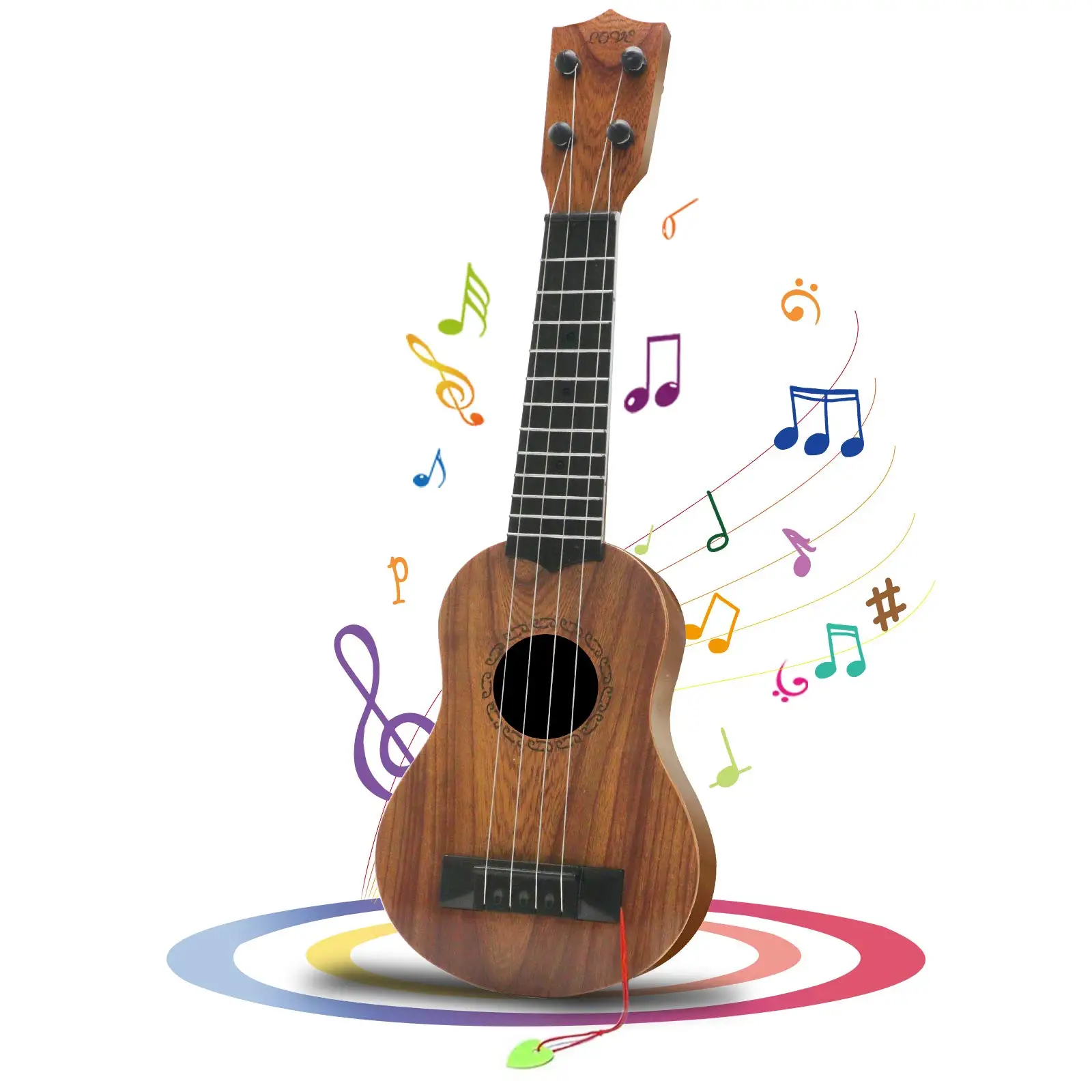 Kids Toy Ukulele Kids Guitar with Pick Musical Toy 17 Inch 4 Strings Educational Musical Instrument for Toddlers and Preschooler