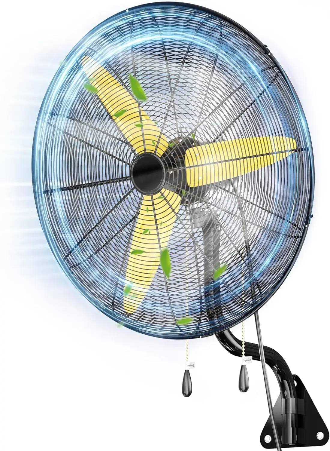 

Outdoor Wall Mount Fan with 3 Speeds,9200 CFM Max High Velocity Industrial Fans with Aluminum Blades,Heavy Duty Fan for Indoor