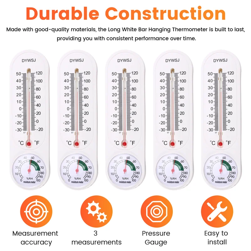 

ABUP-Indoor Thermometer Hygrometer Pointer Wall Vertical Hygrometer Aquaculture And Planting Hanging Thermometer
