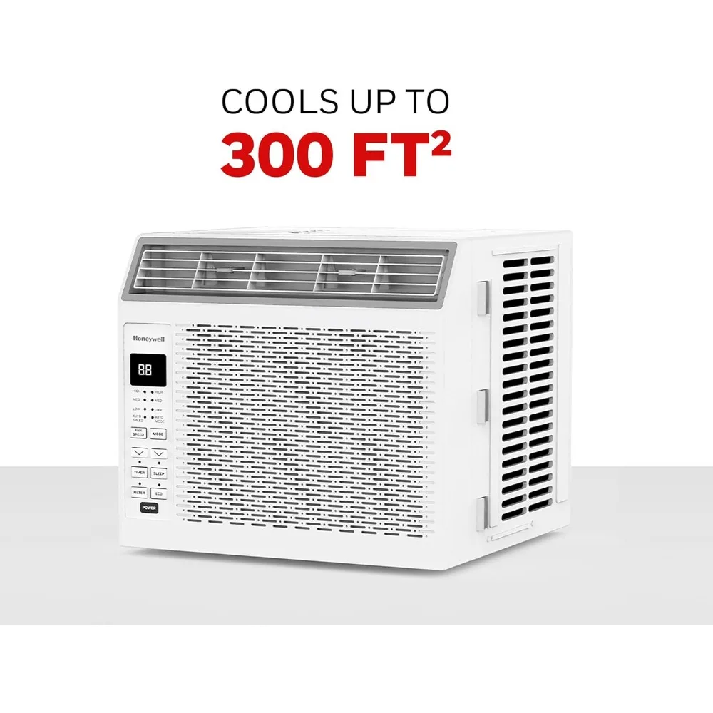 6,000 Btu Digitale Raamairconditioner, Afstandsbediening, 4 Modi, Eco, 250 Vierkante Voet Dekking