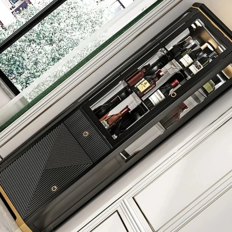 

Bar Wine Cabinets Rack Living Room Liquor Wall Mount Showcases Glass Display Cabinet Open Meuble Rangement Motorhome Furniture
