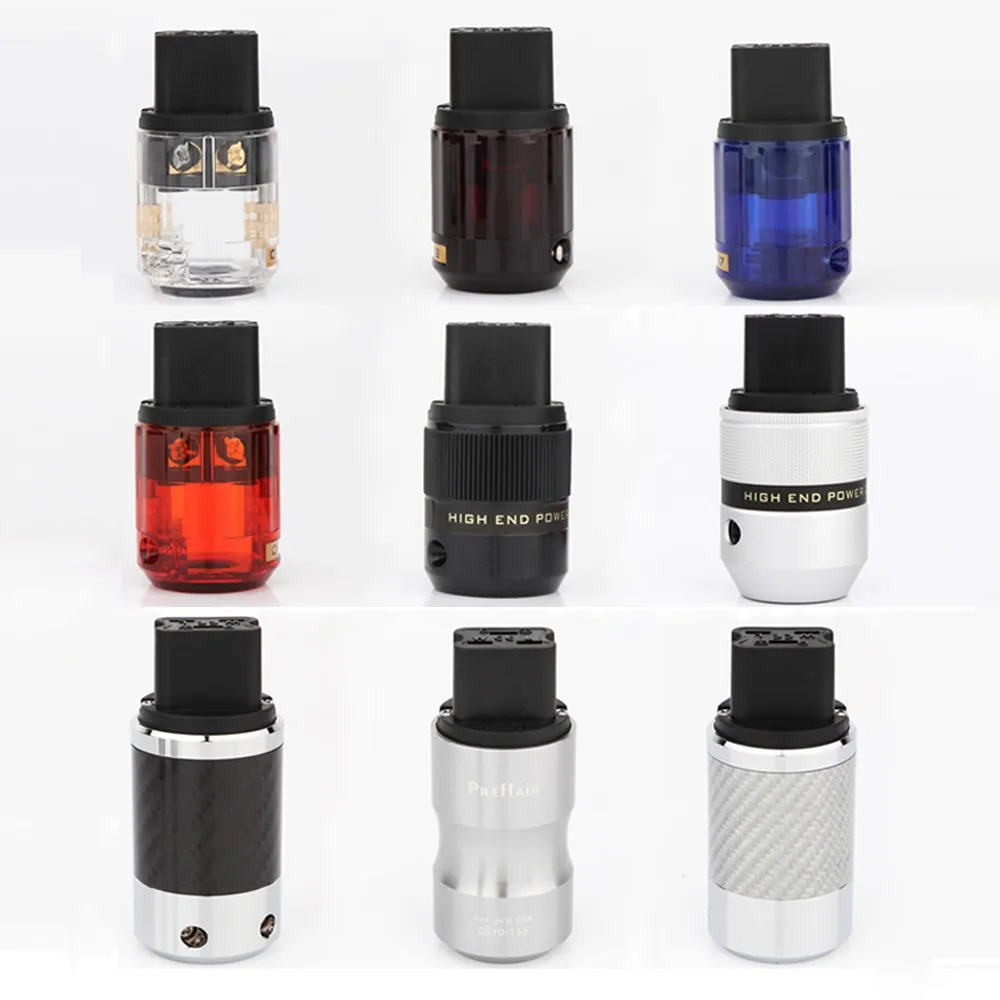 

Preffair Premium Gold-Plated 20A C19 IEC Female Power Plug - Solid Hard Plastic Housing, Hi-Fi Audio DIY Cable