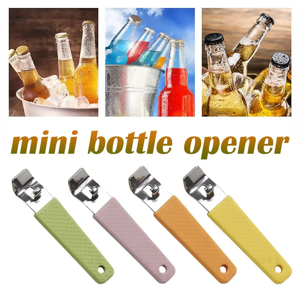 Mini Bottle Opener Keychain 1PC Stainless Steel Portable Oral Liquid Cap Opener Multifunctional Beer Soda Lid Remover Bar Tools