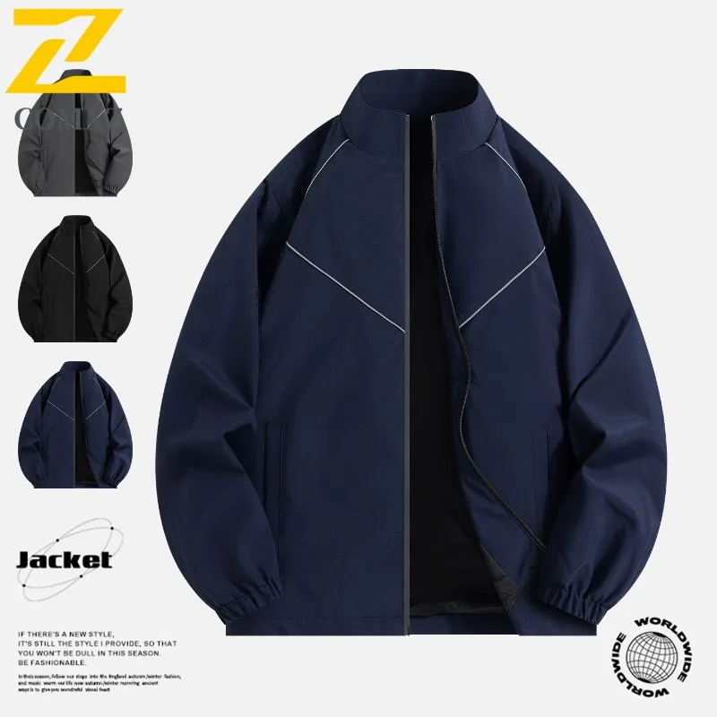 

COMXZ Men Varsity Jacket Outdoor Mountain Sport Stand Collar Camping Stylish Cycling Windbreaker Jacket Walking Comfortable Coat