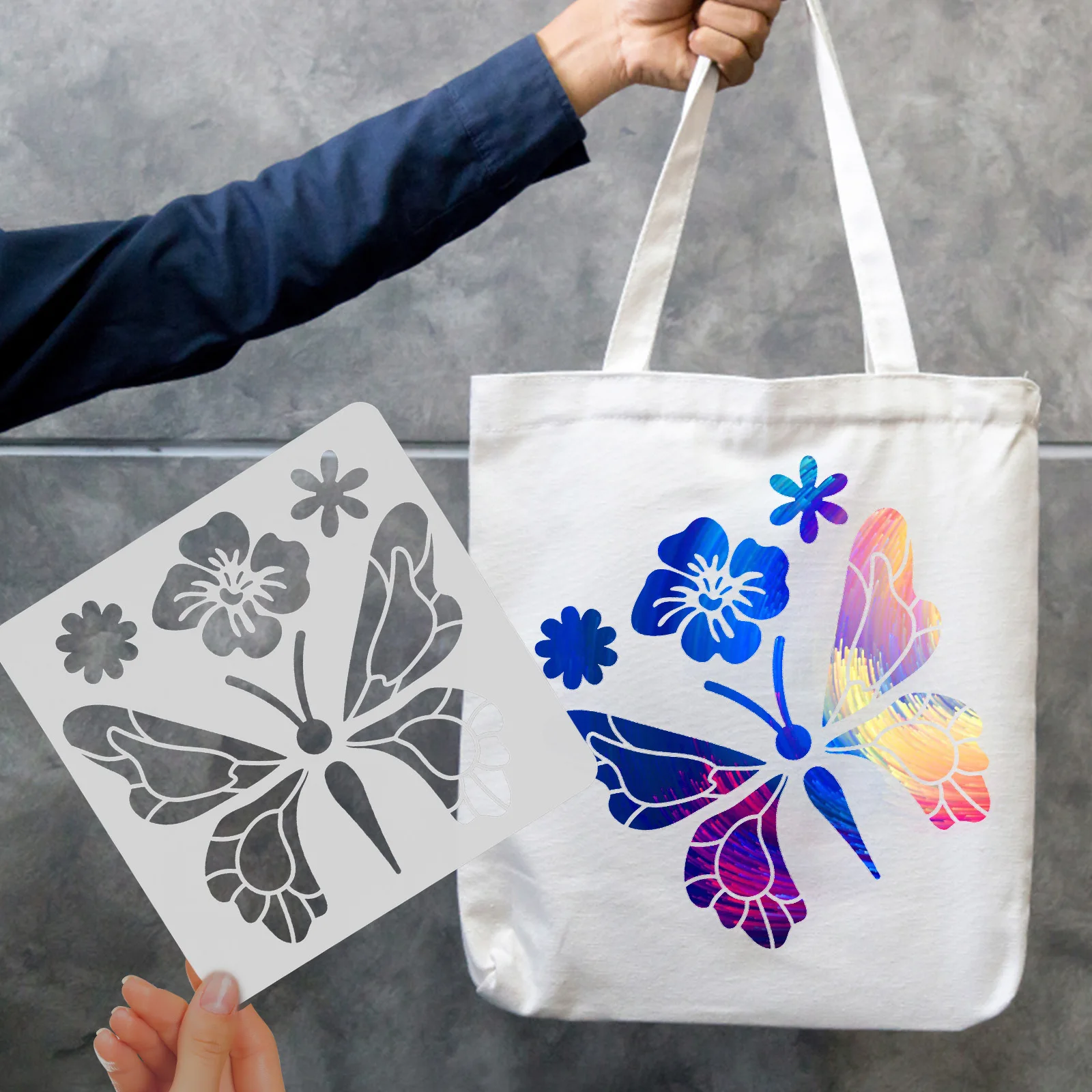 

2Sets Butterfly Painting Stencils DIY Crafts Large Templates for Wall Paint Stencils for Journaling and Crafts