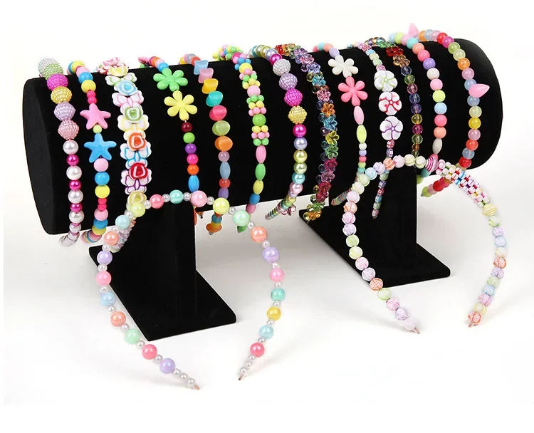 Frisado brinquedos do bebê crianças caixa de armazenamento artesanal diy artesanato produção material pacote colar pulseira educacional meninas presentes