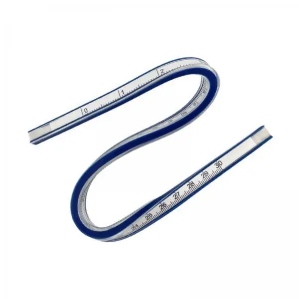 

3 гибких изогнутых линейки-трафарета, двусторонние, для графических работ, инженерных расчетов, черчения, квилтинга, пэчворка, для офиса и рукоделия