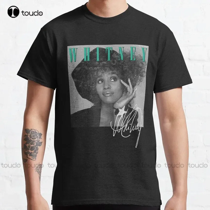 Whitney Shooting Star Whitney Houston Classic T-Shirt Custom Aldult Teen Unisex Digital Printing Tee Shirts Custom Gift Xs-5Xl