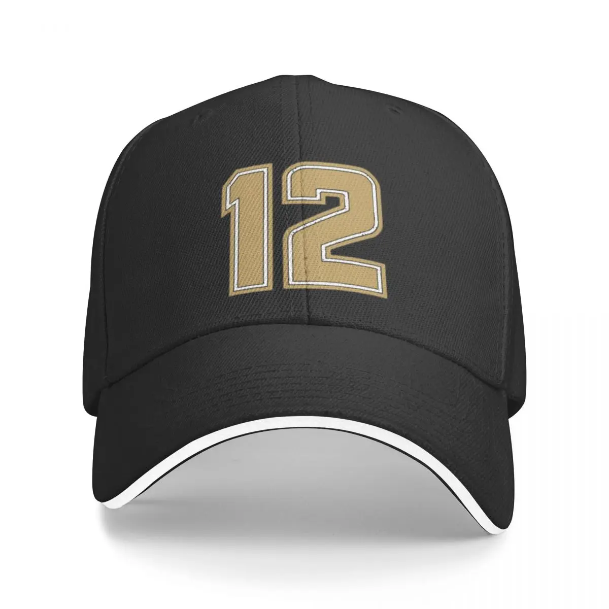 Khaki Lucky Number 12 Camping Baseball Caps Men Personalized Male Beach Dad Hats Snapback Cap