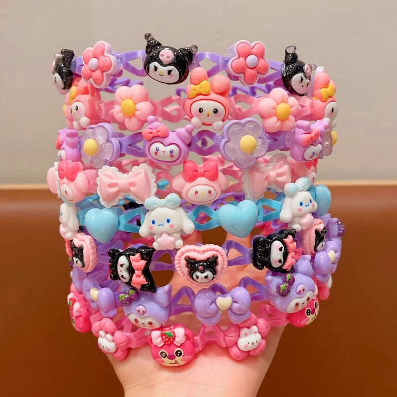 Diadema Kawaii Sanrio Kuromi My Melody Cinnamoroll Sharks Tooth, peine para el cabello, Tiara para el cabello, joyería, regalo para niñas