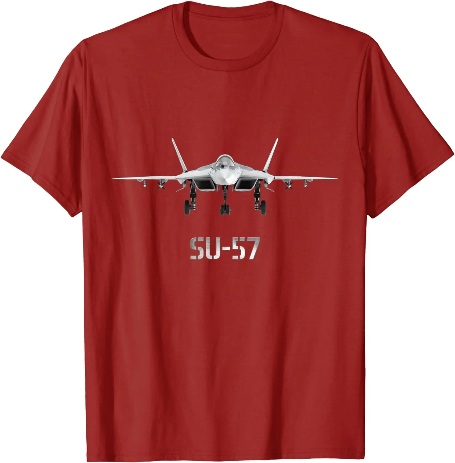 SU-57 Russian Fighter Jet Men T-Shirt Short Sleeve Casual 100% Cotton O-Neck T Shirts