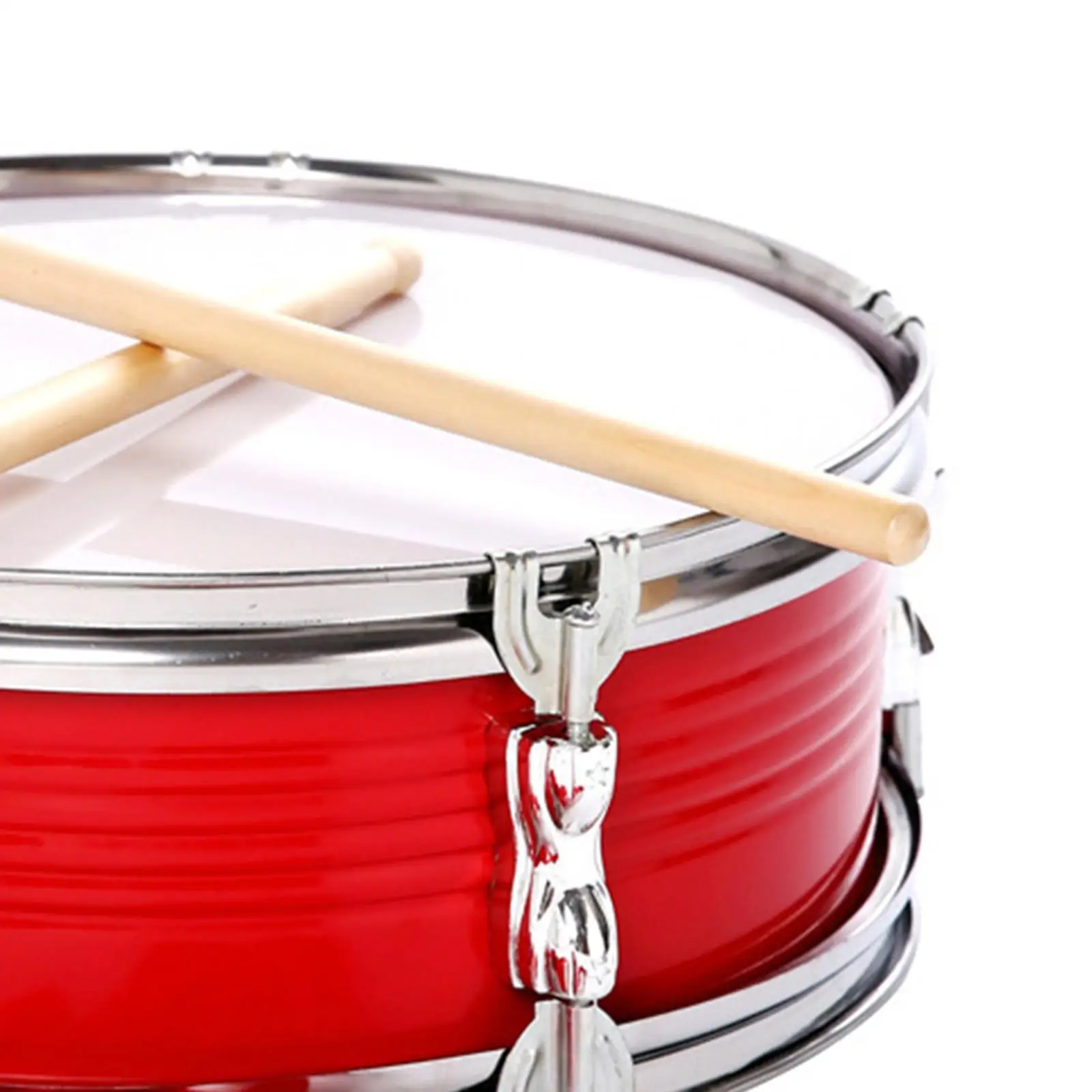 13 بوصة كمين طبل الموسيقى طبل آلة موسيقية خفيفة الوزن مع أفخاذ وحزام لفريق المراهقين الأطفال بنين بنات أحمر #5