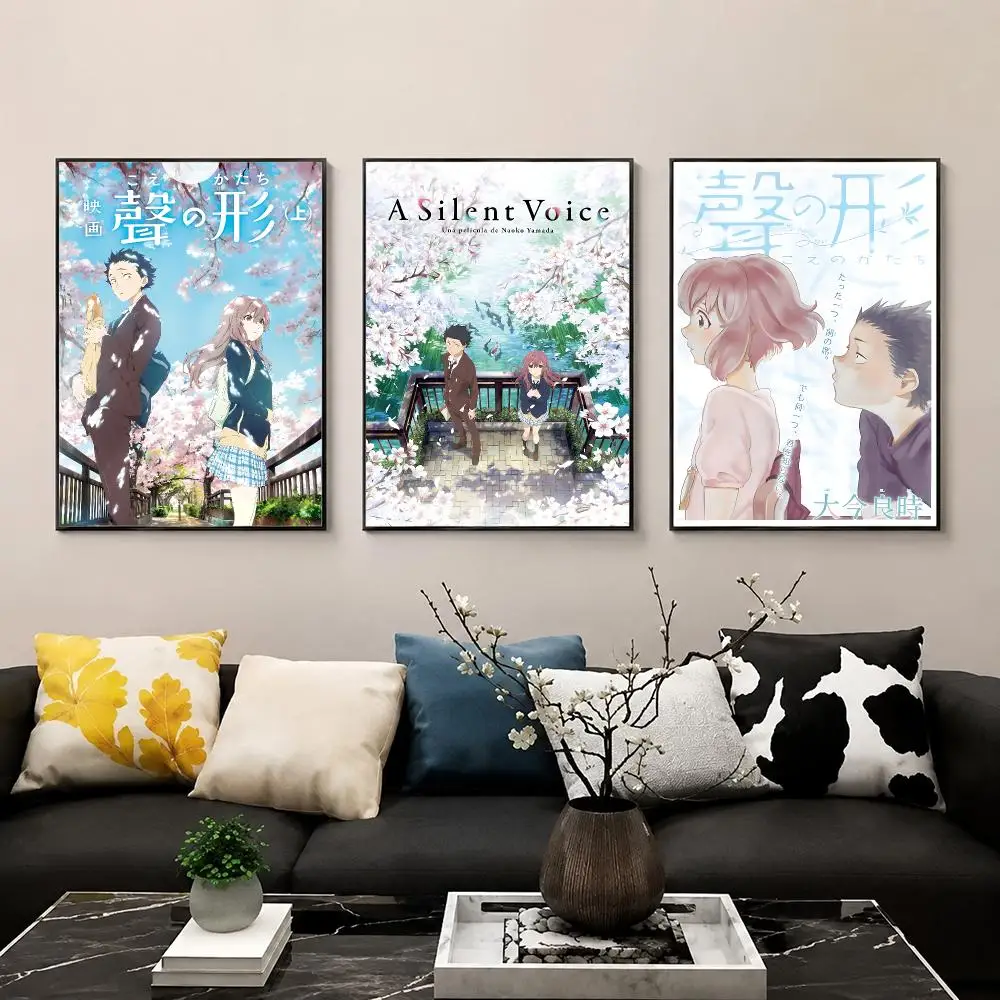 Anime A S-Silent V-Voice Poster HD Wall Art Print for Bedroom Living Room Office Bar Modern Aesthetic Home Decor