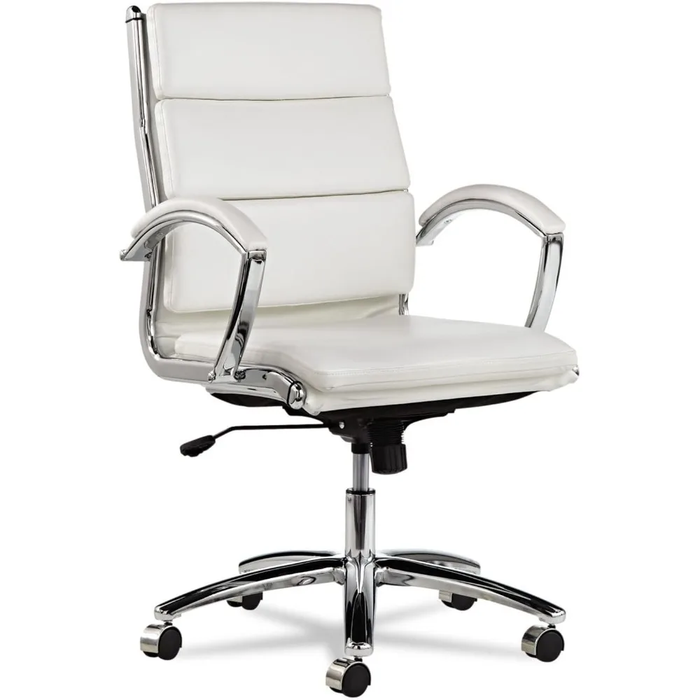 

Neratoli Series Mid-Back Swivel/Tilt Chair, Red Soft Leather, Chrome Frame