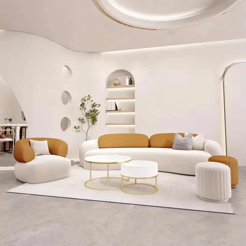 

Style Simple Living Room Furniture Lovely Leather Modular Chesterfield Sofa Office Lobby Reception Negotiation Sofa