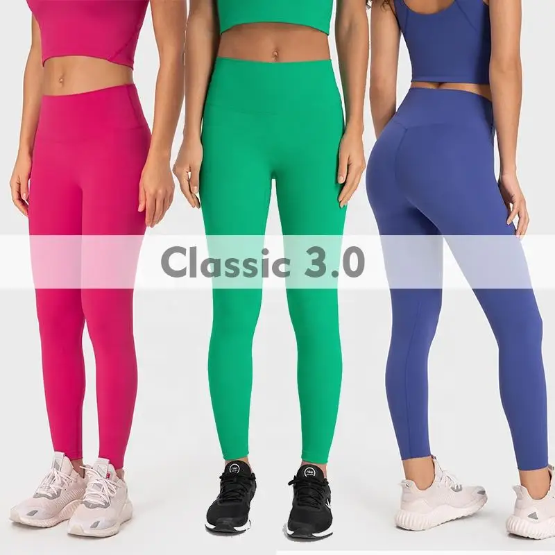 SHINBENE-pantalones de Yoga clásicos para mujer, mallas deportivas de cintura alta, suaves, para entrenamiento, gimnasio, 25 pulgadas, 3,0, Size2-12