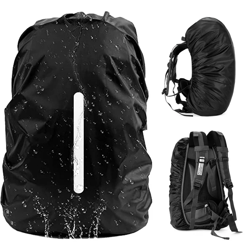 Reflective Waterproof Backpack Rain Cover Outdoor Night Cycling Safety Light Raincover Bag Hiking Mountaineering Backpack Cover