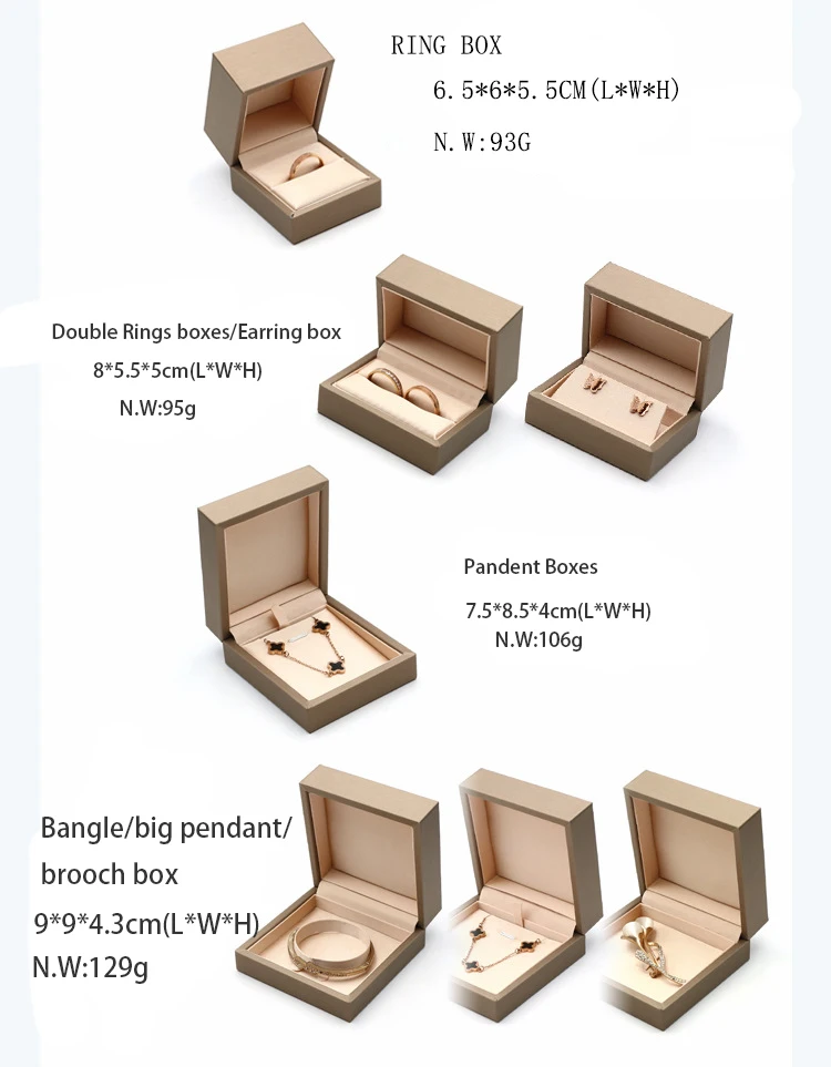 Embalaje de joyería de lujo, caja de joyería con logotipo de aluminio personalizado, caja de collar grande, conjunto de joyería