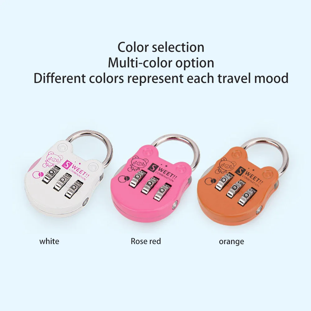 Luggage password padlock Luggage password lock Gym cabinets padlock multi-color optional password lock head one piece