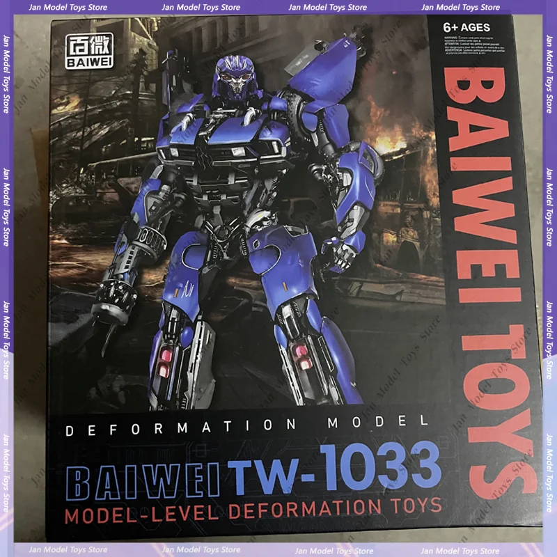 NEW BAIWEI TW-1033 Transformation Action Figure Collection KO SS46 Jolt Bouncing Ball Blue Warrior Robot Toys Birthday Gift