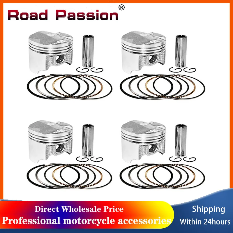 Road Passion 1/4Sets Motorcycle 55mm ~ 56mm Piston Rings Kit For Honda CB400 CB400SF NC31 NC36 NC39 CBR400 CBR23 NC23 CBR29 NC29