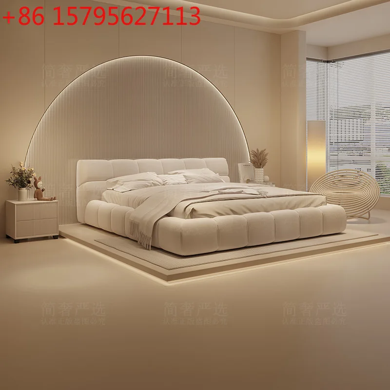 

European Aesthetics Bed High End Fashionable Fashionable King Size Quality Bed Confortable Design Modern Luxury Lit Furniture