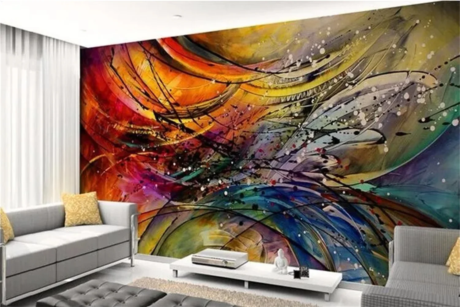 

beibehang Custom 3d photo wallpaper Cool living room sofa backdrop lines abstract artistic painting mural wallpaper wall mural