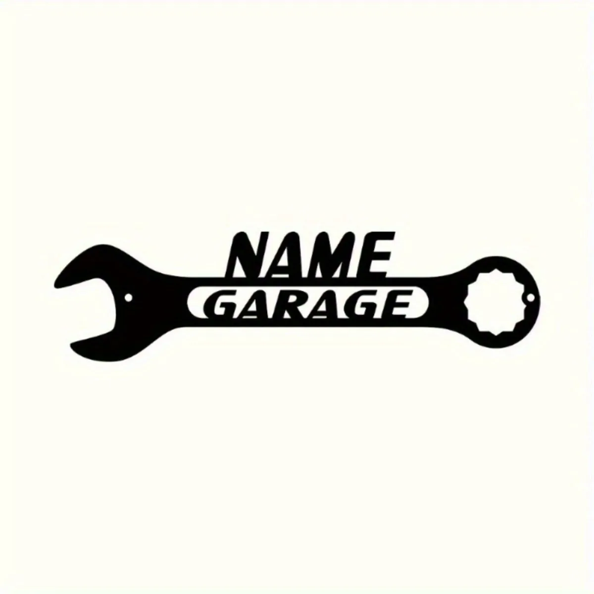 Anpassbares Garagenschild aus Metall mit Schraubenschlüssel – personalisieren Sie diese Wanddekoration mit Ihrem eigenen Namen, perfektes Vatertagsgeschenk für Papa.