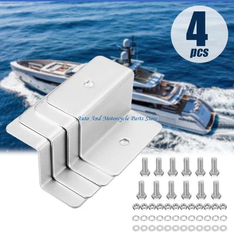 

P9FD 4Pcs Mounting Kits Solar Panel Z Bracket Mount Mounting Set Car RV Boat Off
