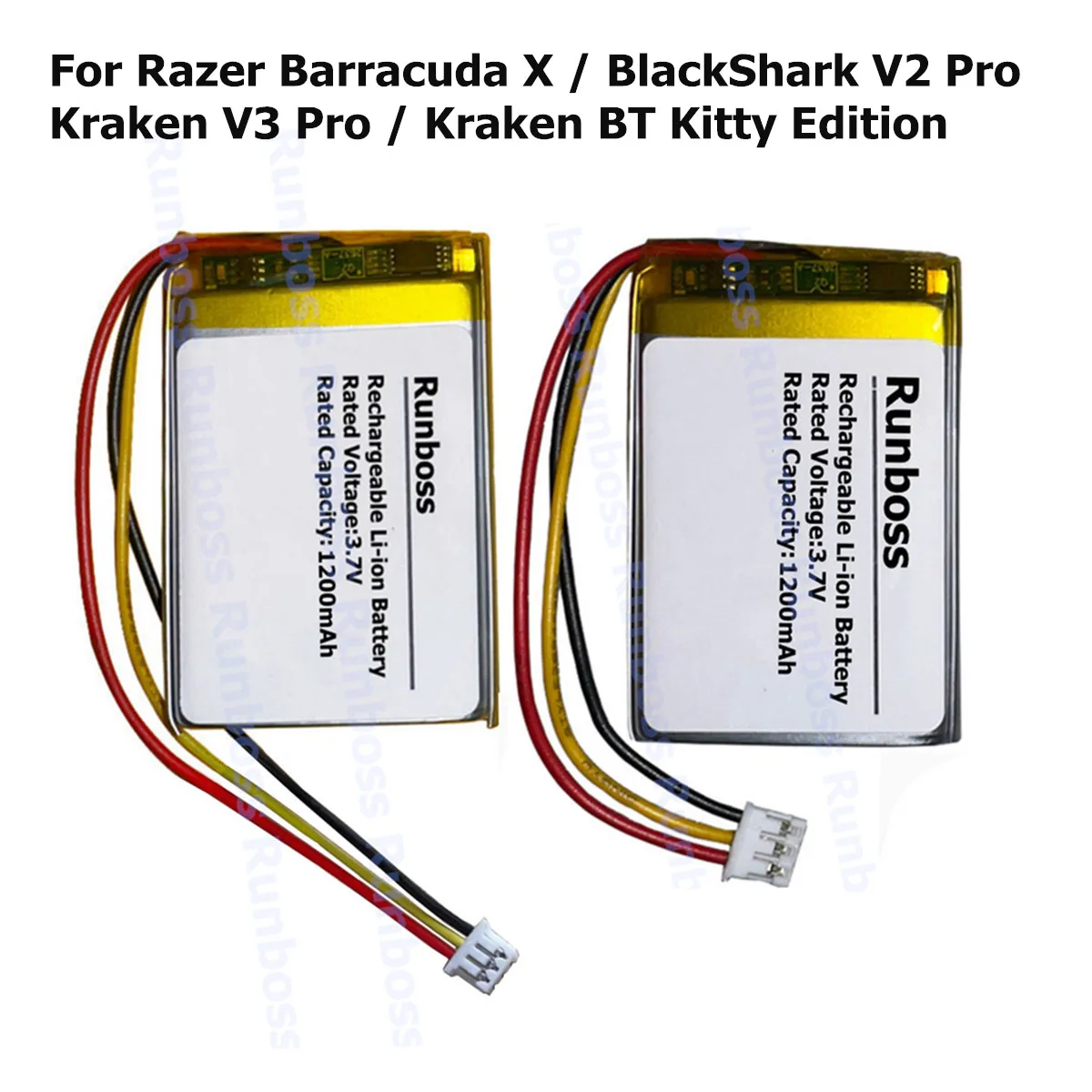 For RAZER Blackshark V2 Pro,Razer Barracuda X,Kraken V3 Pro,Kraken BT Kitty Edition Wireless Headset Replacement Battery