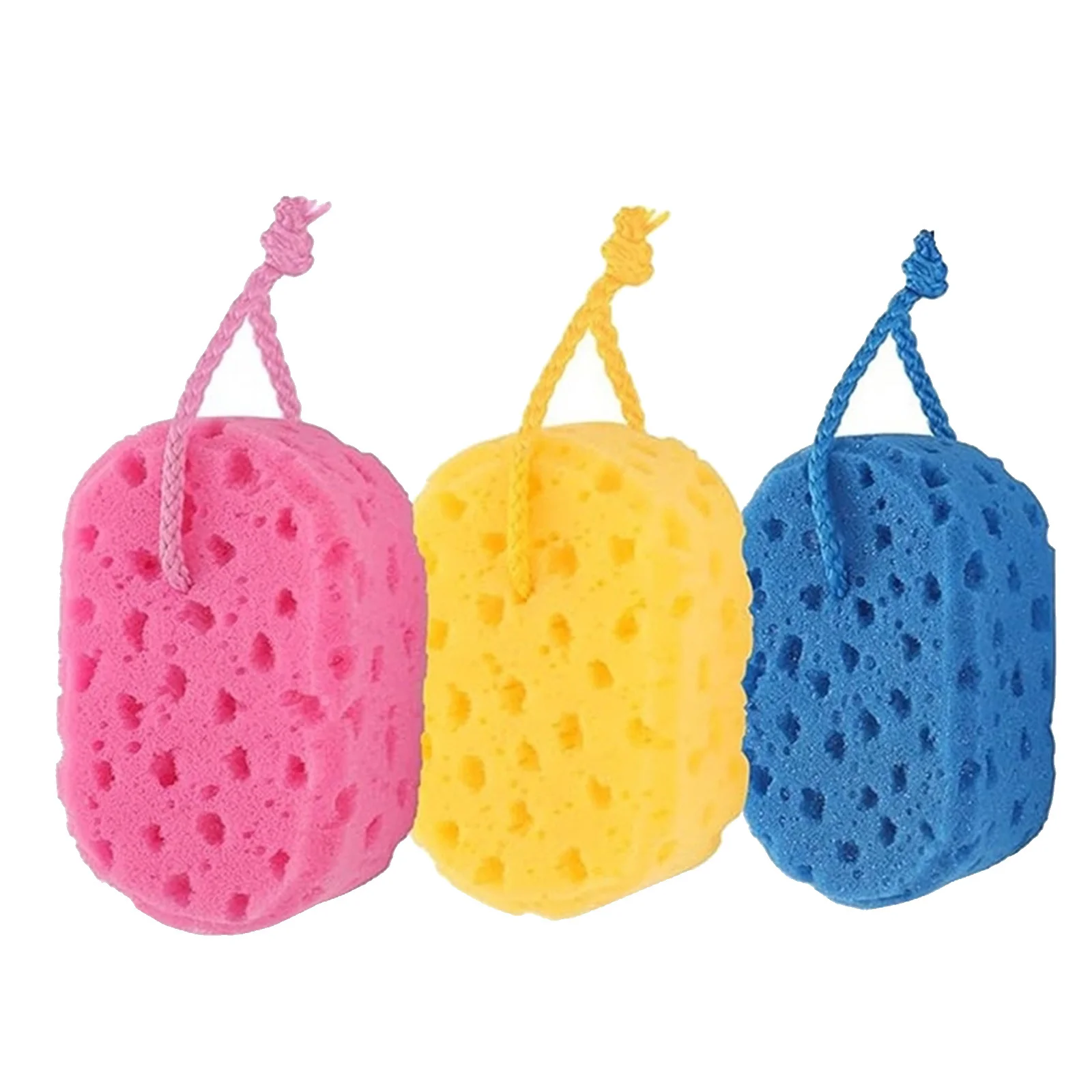 

Набор из 3 мягких губок-мочалок для душа с сотовой структурой, отшелушивающий скрабер для тела, луфа для очищения в душе