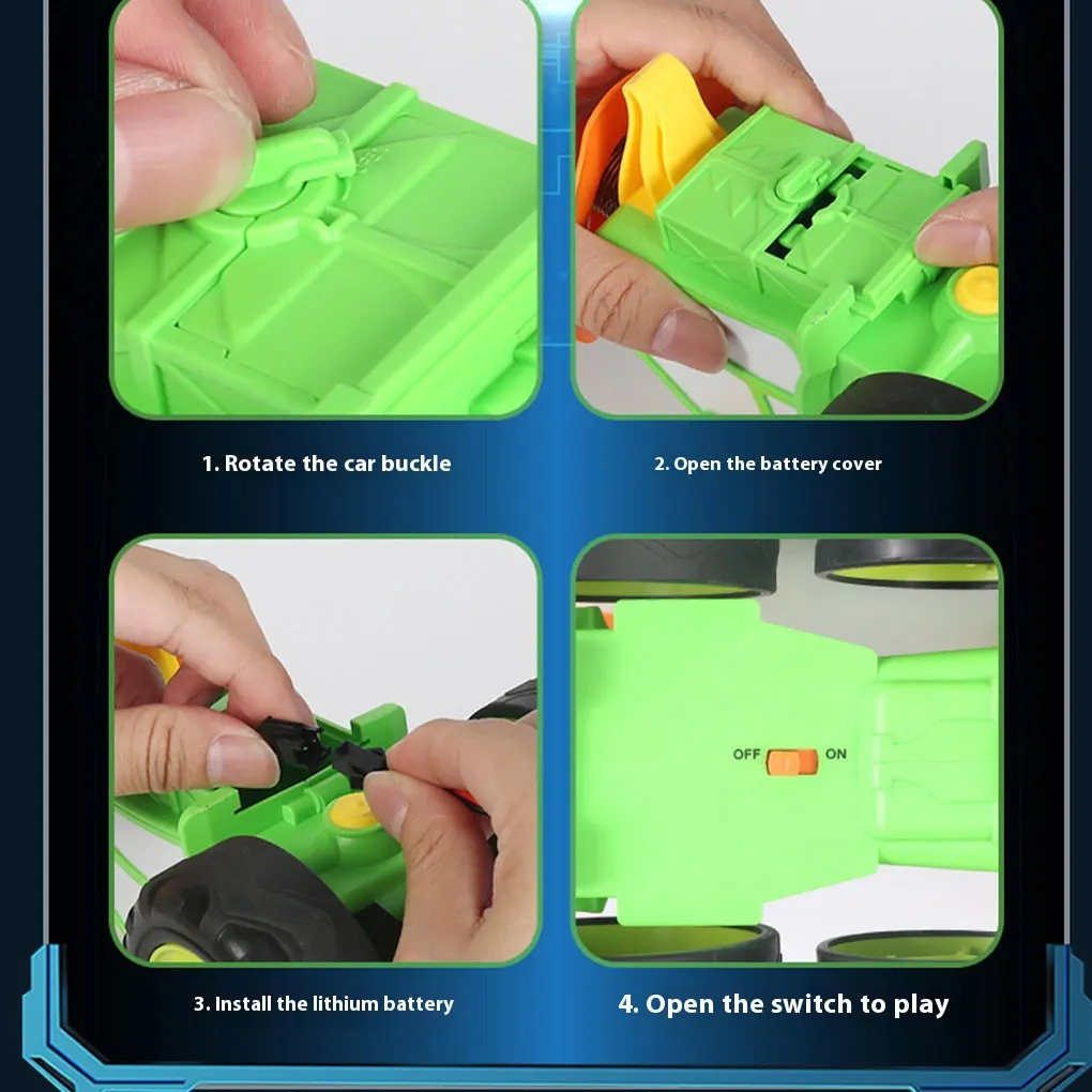 ABS 춤추는 트랙터 장난감 조명과 음악 포함 – 미친 점프 묘기 미친 점프 자동차 점프 묘기 자동차