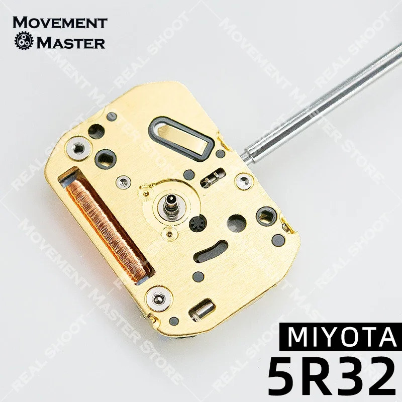 Nuovo movimento dell'orologio al quarzo giapponese MIYOTA 5R32 Movimento dell'orologio originale a 3 lancette in oro senza movimento battario