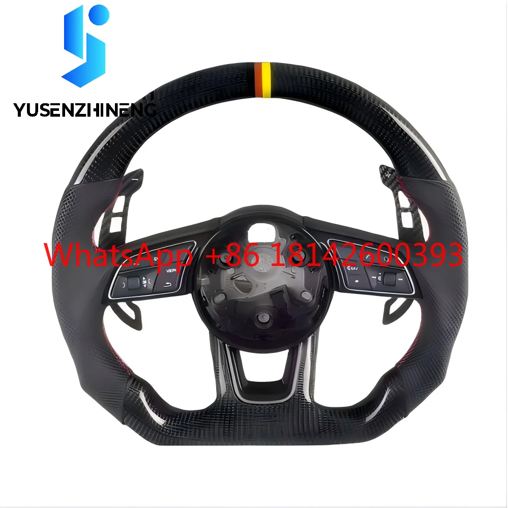 RS Style Carbon Fiber Steering Wheel Custom Sports Style Vehicle Interior Modification Accessories